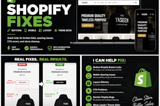 fix shopify button links, layout issues, mobile spacing, and theme bugs