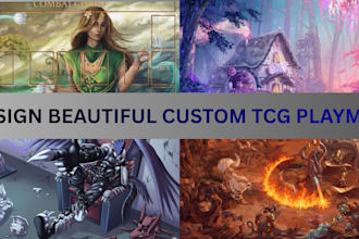 design a custom 3d playmat or tcg mat for your card game