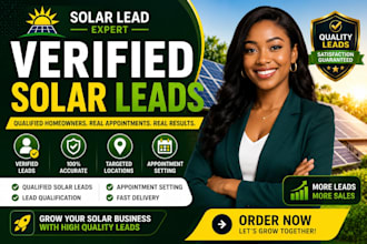 generate verified solar leads and book qualified appointments