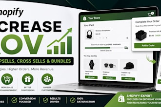 increase shopify aov with upsells, cross sells and bundles