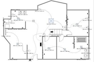 draw electrical house wiring diagram, electrical house fitting symbols