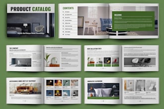 design company brochure, product catalog, business proposal