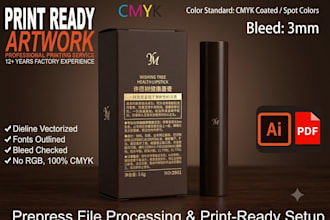 upgrade your artwork into print ready packaging files