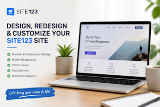 design responsive site123 website  fix customize redesign optimize SEO website