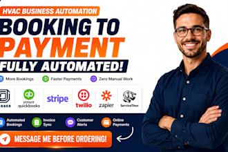 integrate jobber quickbooks twilio stripe zapier hvac booking payment workflow