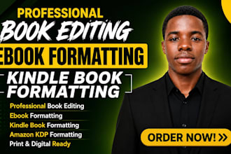 do book editing, ebook formatting, kindle book formatting, amazon kdp formatting