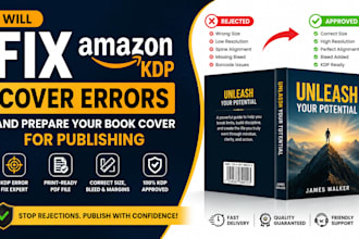 fix amazon KDP cover errors and prepare your book cover for publishing