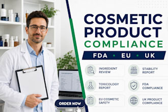 ingredient review stability report toxicology report fda for cosmetic products