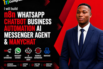 ghl n8n whatsapp chatbot business automation ai messenger agent and manychat