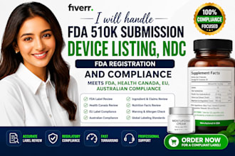 handle fda 510k submission device listing, ndc, fda registration and comp