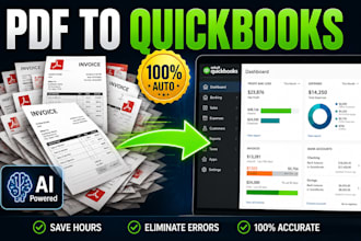 build ai automation to extract invoice data and sync to quickbooks or sheets
