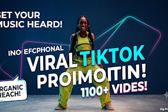 make 1000 social media post on tiktok using your sound or music