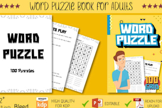 design puzzle book activity boo word search sudoku cross word for amazon kdp