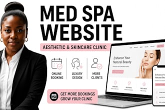 design a med spa website aesthetic clinic skincare and beauty website design