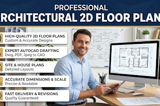 redraw floor plan from sketch or PDF to autocad 2d