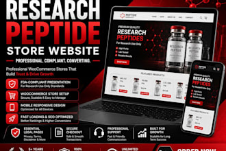 build peptide website research peptide website woocomerce peptide website