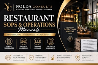 create professional restaurant sops policies and training manuals
