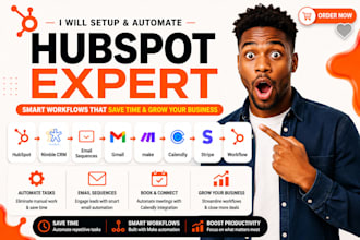 setup hubspot nimble crm email sequences gmail make calendly stripe workflow