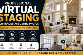 do realistic virtual staging for real estate listing photos