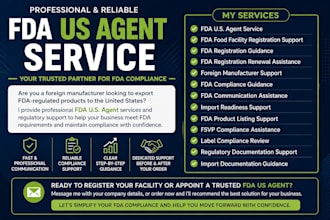 provide fda US agent service for foreign manufacturers