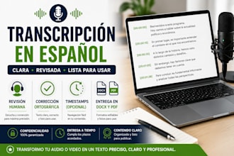 transcribe spanish audio or video with timestamps