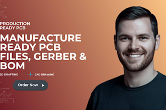 create manufacture ready pcb gerber, bom and cad drawings