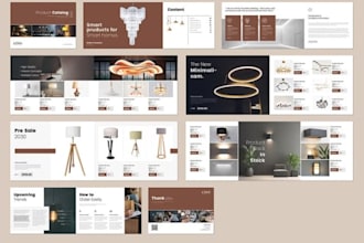 design modern printable b2b building materials products catalog brochure