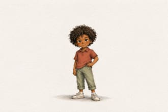 create hand drawn character turnaround and expression sheets