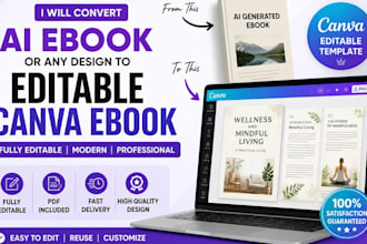 recreate ai generated ebook into editable canva ebook template