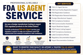 provide fda US agent service for foreign manufacturers