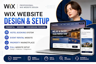 build wix website hotel booking system event rental property marketplace setup