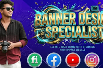 design eye catching fiverr banner and social media banner