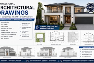 prepare architectural drawing for building permit submission