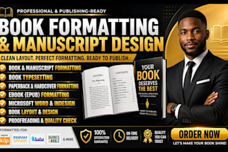 do book formatting, manuscript formatting, book design, proofreading amazon kdp
