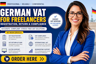 do german tax, german vat, bookkeeping and tax return for freelancers