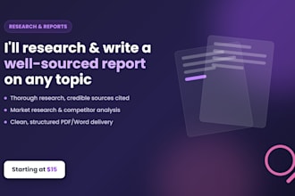 research and write a detailed well sourced report on any topic