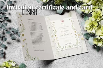 design editable invitation certificate, printable cards and invitation template
