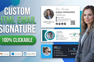make clickable html email signature for gmail, animated logo outlook signatures