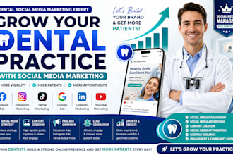 be your social media marketing  for  med spa dentists dental  leads health care