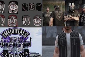 create mc kuttes fivem vest flag mc bike patch