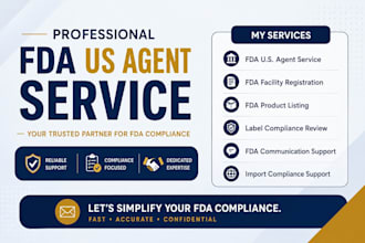 provide fda US agent service for foreign manufacturer