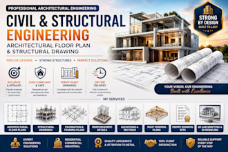 civil and structural engineering architectural floor plan and structural drawing