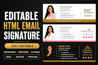 create clickable HTML email signature for gmail outlook apple mail