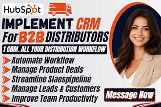 implement hubspot CRM for b2b distributors and  wholesalers