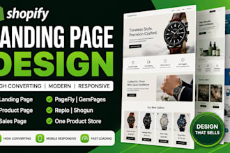 design shopify landing page create product page sales page with pagefly