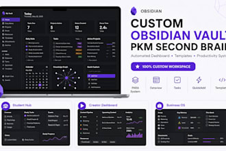 build a custom obsidian vault, pkm second brain and automated dashboard
