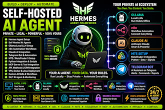 hermes agent self hosted ai agents ollama n8n claude ai mt5 setup telegram bot