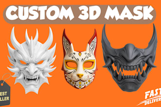 design custom 3d mask cosplay aarmour and helmets for 3d printing