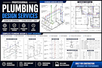 do plumbing isometric drawings, piping design, dwv, water supply plans