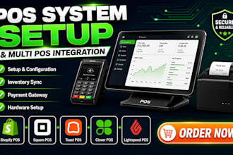 setup shopify pos, square pos, clover pos, toast pos, lightspeed integration